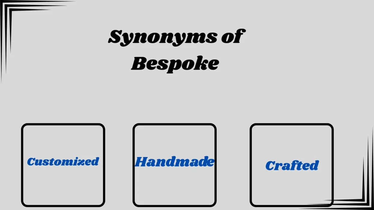 Synonyms of Bespoke in Text