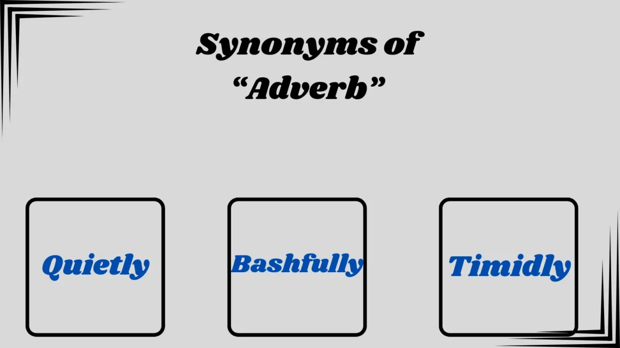 Synonyms of “Adverb”