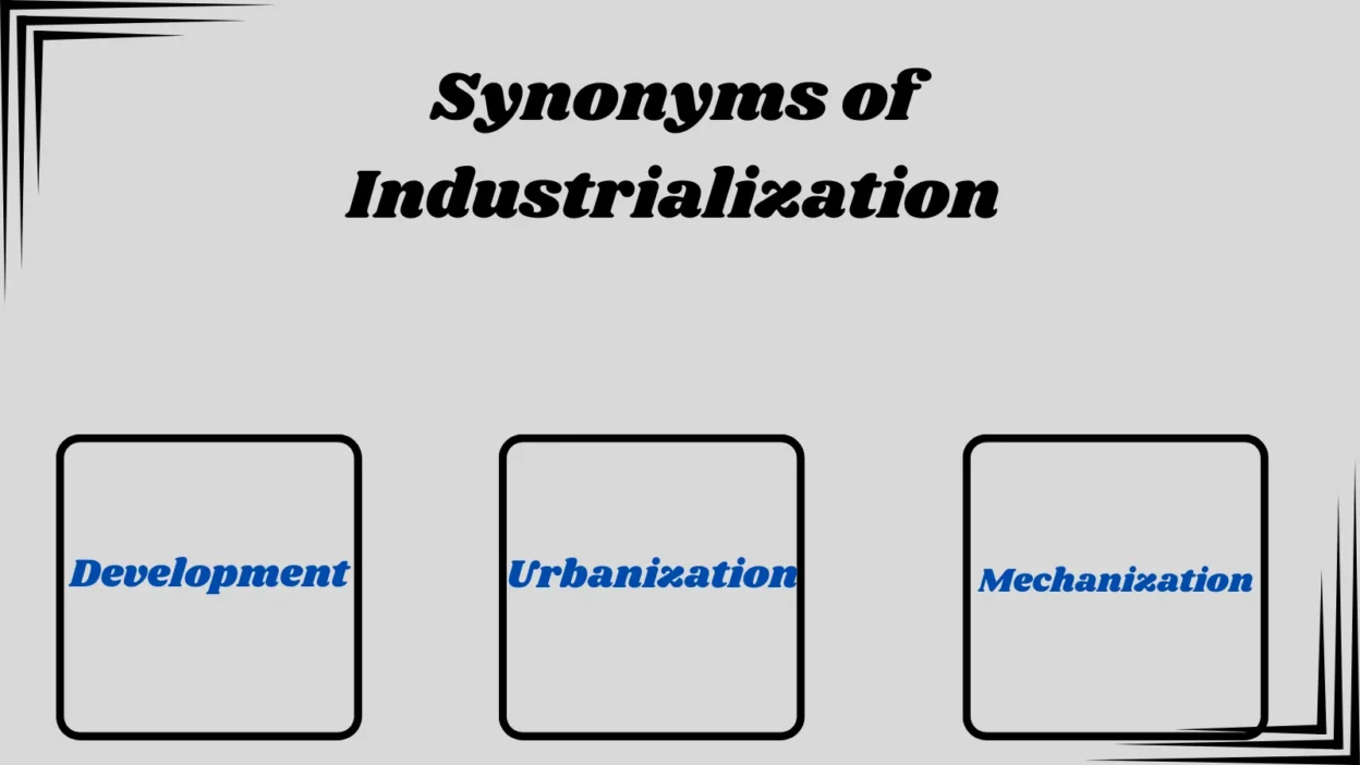 Synonyms of Industrialization