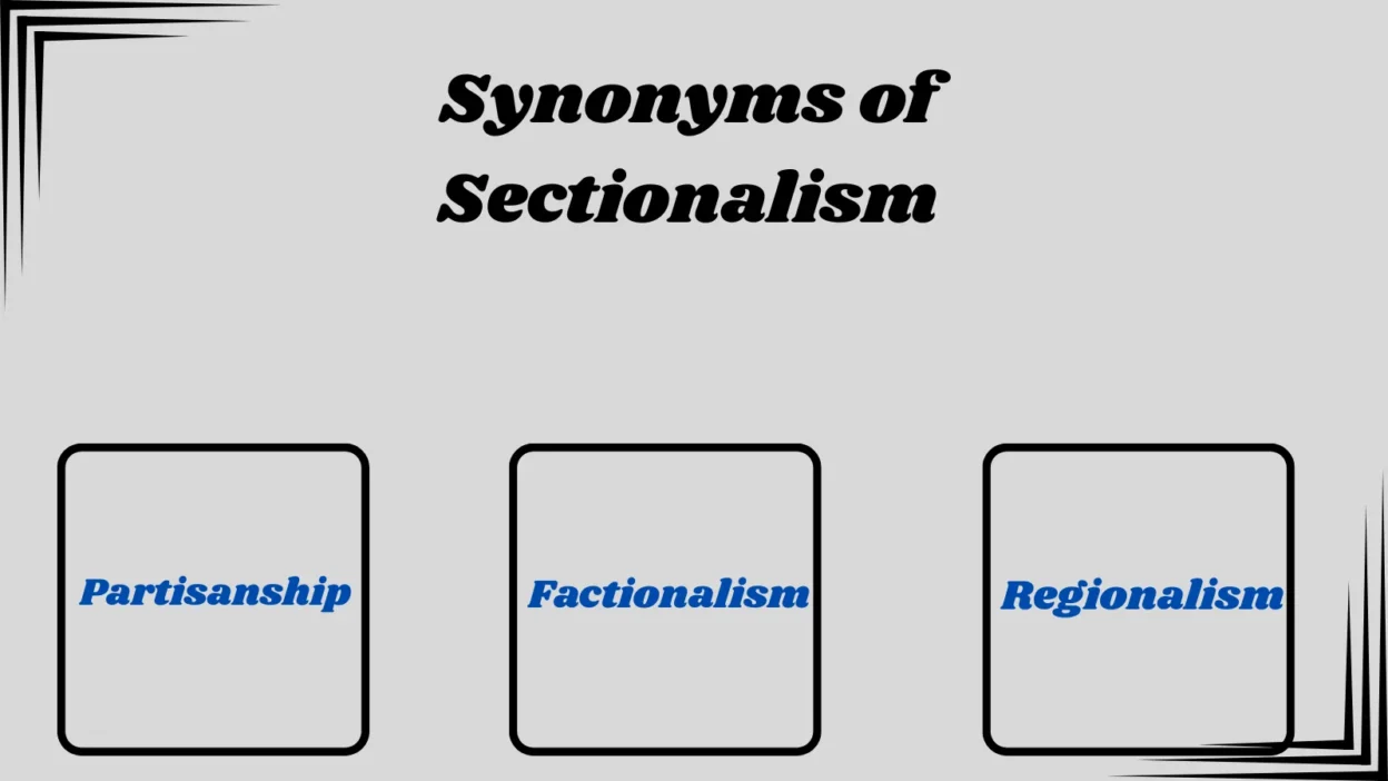 Synonyms of Sectionalism
