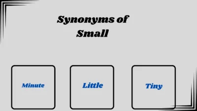 Synonyms of Small in text