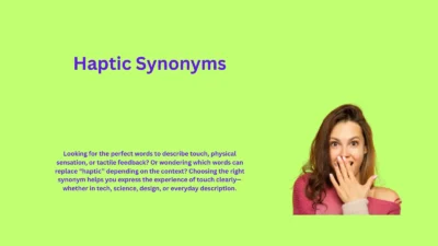 Haptic Synonyms That Describe Touch-Based Sensations