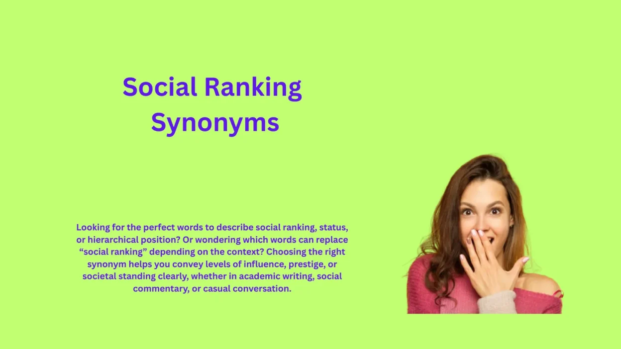Social Ranking Synonyms That Reflect Status & Position